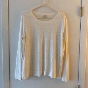 Jcrew Factory crewneck ivory cotton sweater